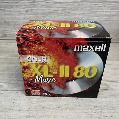 Maxell Music XL-II 80 10 Pack Of 80 Minute Audio Only CD-R Discs 700MB Brand New • £14.99