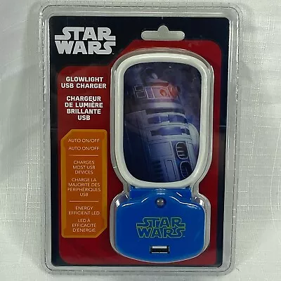 STAR WARS R2-D2 Glowlight USB Charger Auto On / Off Charges Most USB Devices NEW • $5