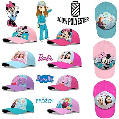 Licensed FrozenBarbie 100% Polyester Baseball Cap Summer Sun Hat 3-7 Yrs Kids • £8.09