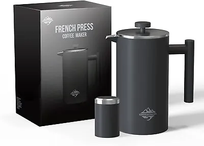 CrossCreek French Press Coffee Maker 304 Stainless Steel Coffee Press 34oz • $34.99