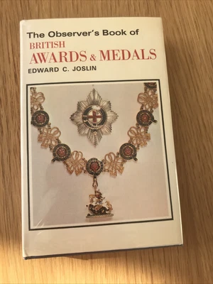£59.95 • Buy RARE Hayward  Observer's Book Of British Awards & Medals 55 Edward C Joslin 1974
