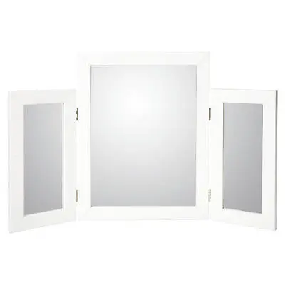 Large Self Standing Dressing Table Mirror -Black White Walnut Beech & Oak Effect • £39.48
