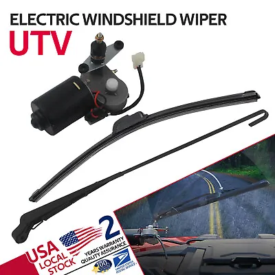 UTV 12V Electric Windshield Wiper Motor Kit For Polaris RZR Kawasaki Hard Coated • $23.99