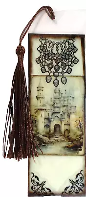 Vintage Look Castle Mystical Unique Exquisite Laminated Bookmark #2 • $1.98