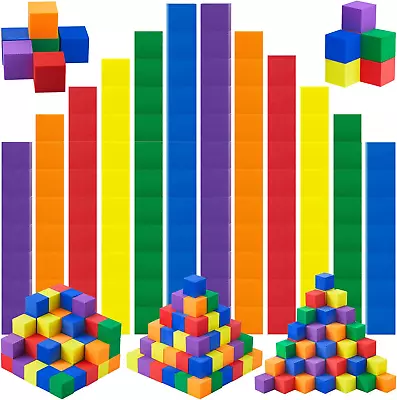 200 Pieces Foam Blocks 1 Inch Counting Blocks Soft Counting Cubes For Kids Math • $32.06