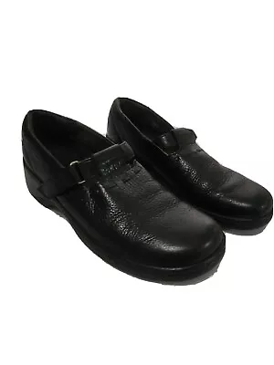 Clarks Mary Jane Slip On  Loafer Shoe 9M Black Leather Style# 37405 Vintage  • $25