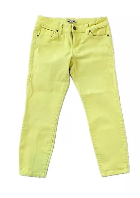 CAbi Sz 4 Womens 760 Limon Bree Cropped Jeans Yellow Low Rise • $16.99