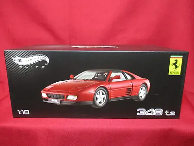 1:18 Ferrari 348 TS Red Hot Wheels Elite Diecast Model Car Rare X5480 • $168.38