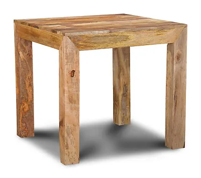 Solid Mango Wood Light Dakota 80cm Dining Table New Indian Furniture (57l) • £224.95