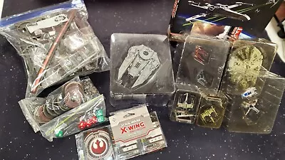 Star Wars X-Wing Miniatures Game Millennium Falcon Starfield Matt Many Extras • $100