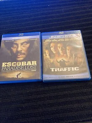 Traffic + Escobar Paradise Lost (Blu-ray/DVD Combo Lot) Benicio Del Toro • $10.95