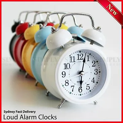 $17.90 • Buy Twin Bell Alarm Clock Vintage Retro Loud Clocks Battery Bedside Desk Analogue