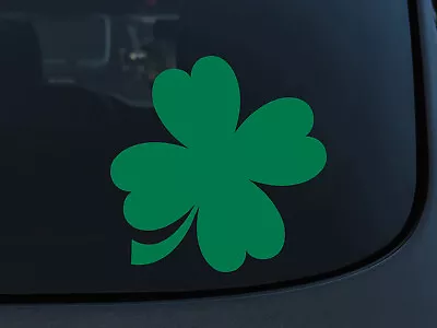 Clover Luck Four Leaf Silhouette Vinyl Decal Car Bottle Irish Tumbler Sticker • $4.99