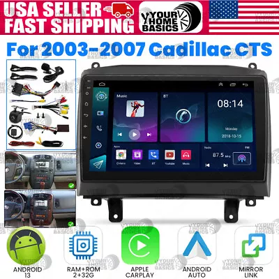 For Cadillac CTS 2003-2009 10.1 Android 13 Car Radio Stereo GPS NAVI WIFI FM RDS • $155.41