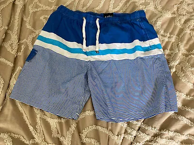 B Split XXL Blue Striped Swim Trunks • $11.40