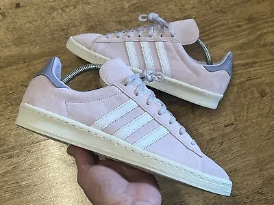 Adidas Original’s Campus 80s Retro Trainers Uk8.5 Almost Pink Off White New • £50