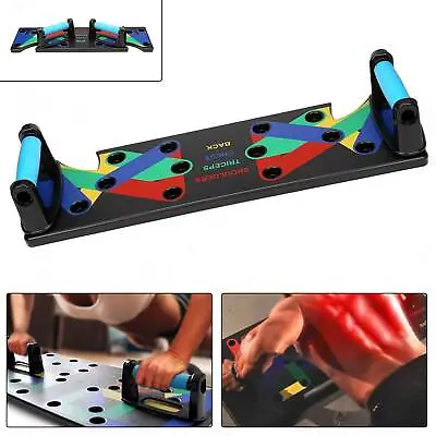 9 In 1 Push Up Bars Handles Pushup Stands Foam Grip Home Gyms Fitness Exercise • £17.99