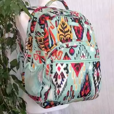 VERA BRADLEY Pueblo Signature Lighten Up Essentials XL Laptop Backpack Bag • $46