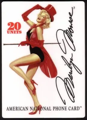 20m Marilyn Monroe Premiere Issue In Red Top Hat & Signature JUMBO Phone Card • $42.94