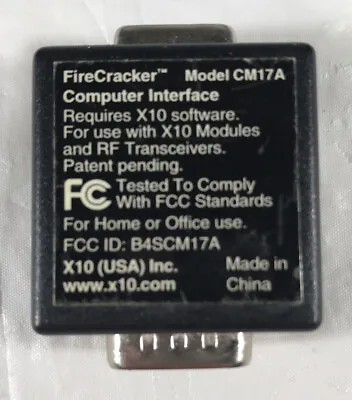 X10 FireCracker Computer Interface - Model CM17A Excellent Used Condition • $7.99