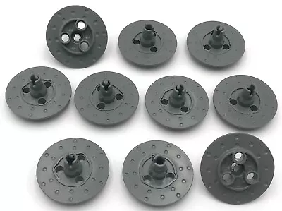 Lego 10 New Dark Bluish Gray Technics Steering Wheel Hub 3 Pin Holes Round Parts • $5.08