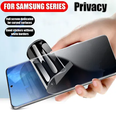 Privacy Screen Protector Hydrogel For Samsung S10 S20 S22 S21 Anti Spy Soft Film • $4.90