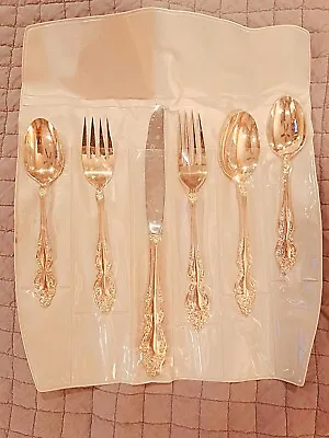 Oneida Rogers 1881 Golden  Baroque Rose Gold Electroplate VTG Flatware  6 Pc Set • $45