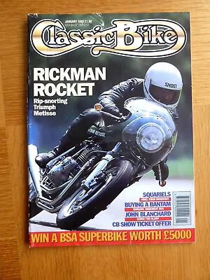 Classic Bike Magazine Jan 1992 Triumph Metisse 1000cc Ariel Square BMW R100RS • $6.23