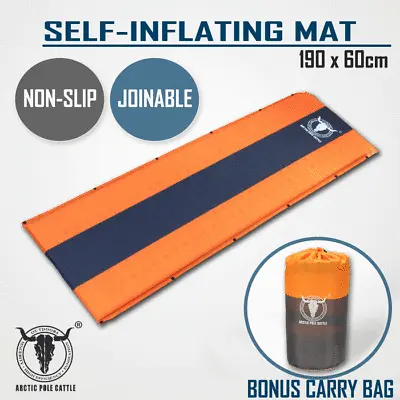 Self Inflating Mattress Sleeping Mat Air Bed Camping Camp Hiking Joinable Single • $33.50