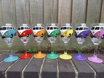 Hand Painted Wine Or Pint Glass VW Camper Van Split Screen/bay Personalised Gift • £11.99