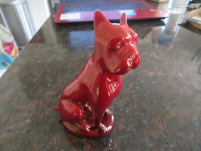 Zsolnay Red  Eosin Beautiful Bull Dog Figure  • $127.76