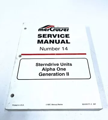 Mercruiser 90-818177-2 Service Manual Sterndrive Units Gen 2 • $31.99