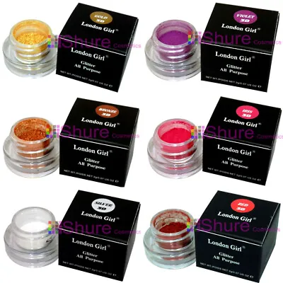 Face Body Nail & Eyes Loose Glitter Dust Pots/ London Girl  All Colour • £2.99