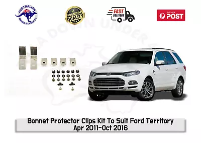 Bonnet Protector Fitting Kit Clips Brackets To Suit Ford Territory 4/2011-10/16 • $31.49