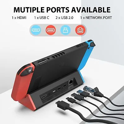 TV Charging Dock Station Adapter Charger HDMI Lan Port For Nintendo Switch • $46.99
