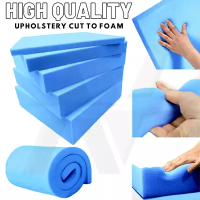 £4.78 • Buy Foam Cut To Size Upholstery Cushion Multi Depths And High Density Medium Sheets.
