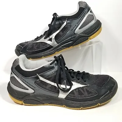 Mizuno Wave Supersonic Volleyball Shoes Womens 8.5 Black Grey Gum Bottom Indoor • $16.99