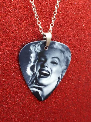 Marilyn Monroe Classic Guitar Pick Hollywood Icon Necklace • $7.99