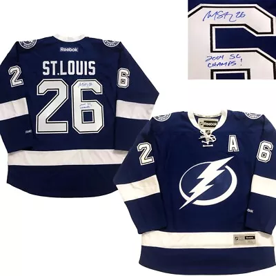 MARTIN ST. LOUIS Tampa Bay Lightning Reebok W/ 2004 Sc Champ • $449.99