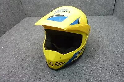 Vintage Lazer MX3 Yellow Motocross Motorcycle Helmet Medium • $59.99