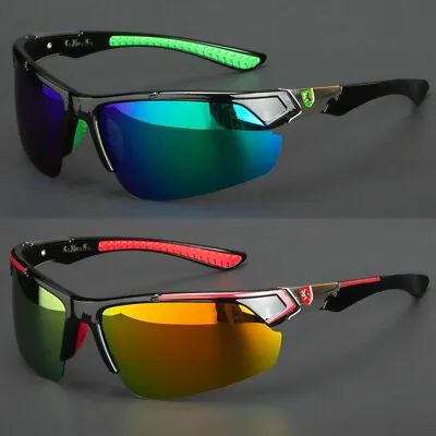 Polarized HD Sport Wrap Men Cycling Golf Ski Sunglasses Fishing Driving Glasses • $9.98