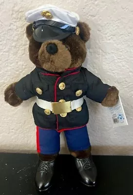 Vintage Teddy Bear Forces Of America US Marine Dress Blue W/tag Plush • $12.99