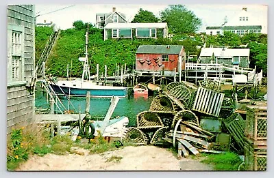 C1960s Menemsha Fishing Village Marthas Vineyard Chilmark Massachusetts Postcard • $9.99