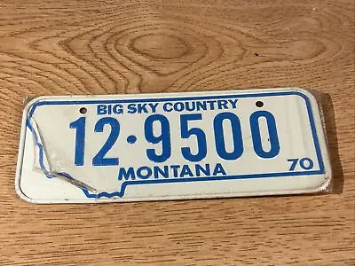 Vintage 1970 Post Cereal Wheaties Miniature Bike State License Plate- Montana • $12