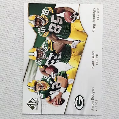 2009 SP Authentic Aaron Rodgers/Ryan Grant/Greg Jennings #186 • $6