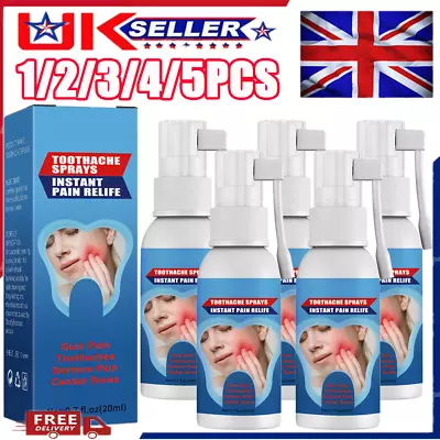 1-5X Toothache Spray Instant Pain Relief Oral Care Effective Dental Treatment • £12.69