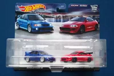 Hot Wheels  Car Culture Mitsubishi 2-Pack  '95 Eclipse & Lancer Evo VI Diecast • $15