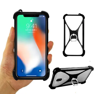 For Blackview/Oukitel/Xgody/NUU- Silicone Case Cover Skin Ring Holder Shockproof • $15.16