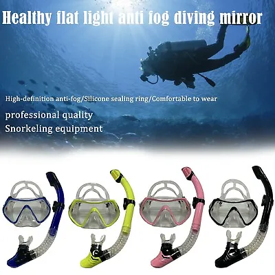 $48.57 • Buy Full Dry Face Snorkel Mask Breath Diving Snorkling Set Kids Adults For GoPro