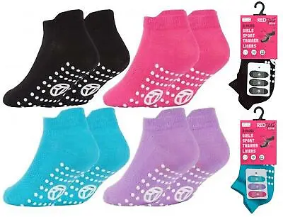 £5.49 • Buy Girls/Kids 3 Pairs/Packs Socks Gripper Soft Trampoline Sport Trainer Ankle Liner